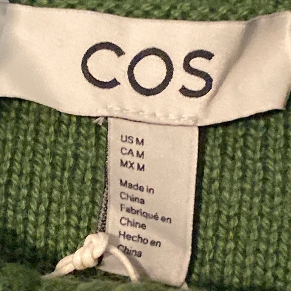COS Oversize Wool Sweater. NWT $135 Turtleneck Emerald Green Sz. M - Picture 6 of 11